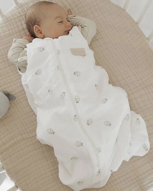 Bamboom Bed Blanked - 100x50 - Cloud - Almond - Bamboo and Organic Cotton Blanket