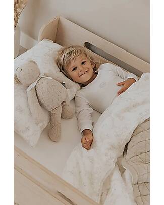 Bamboom Bedsheet 110x140 cm and Pillowcase - Oyster Grey - Bamboo and Cotton Bed Sheets and Pillow Cases
