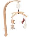 Bamboom Beech Wood Carousel - with Knitted Toys - Animal Friends - 100% Organic Bamboo Mobiles