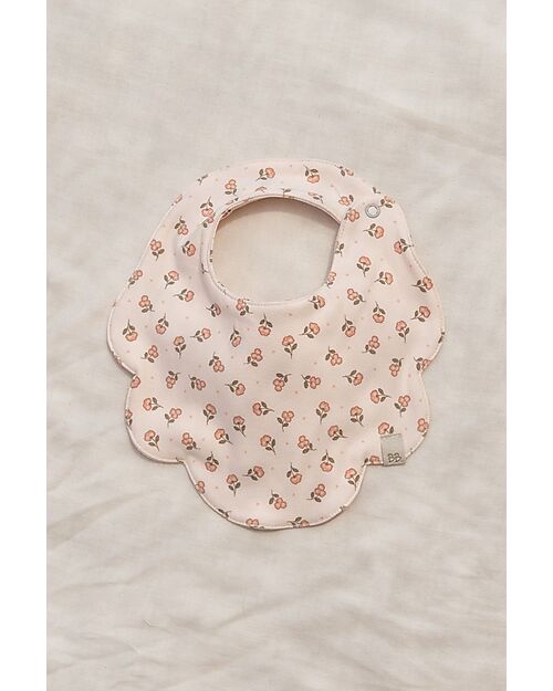 Bamboom Bib - Peach Blossom - Bamboo and Organic Cotton Snap Bibs