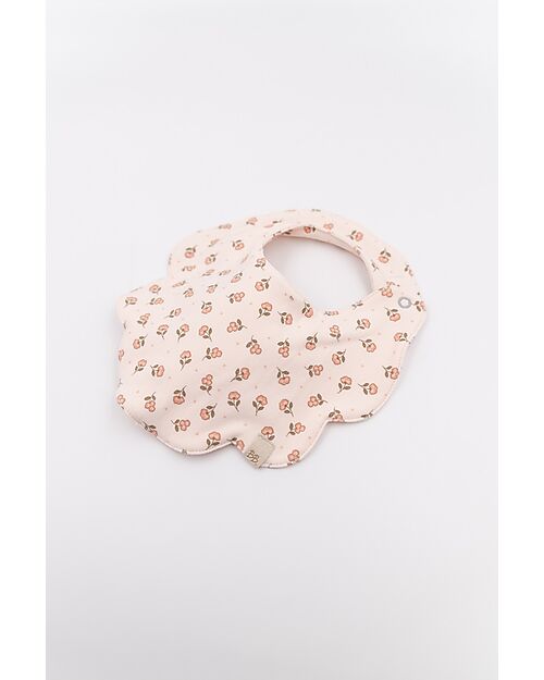 Bamboom Bib - Peach Blossom - Bamboo and Organic Cotton Snap Bibs
