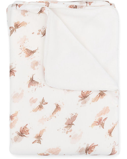 Bamboom Blanket for Bed 140x100 cm - Butterfly - Bamboo and Terry Muslin Swaddle