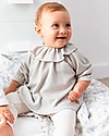 Bamboom Blouse with Frills - Light Grey - Bamboo and Cotton Bluse