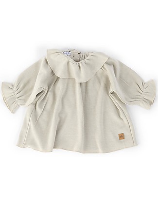 Bamboom Blouse with Frills - Light Grey - Bamboo and Cotton Shirts And Blouses