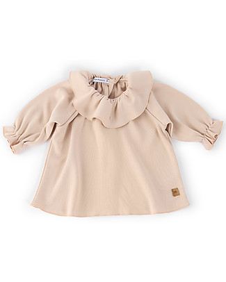 Bamboom Blouse with Frills - Rose - Bamboo and Cotton Shirts And Blouses
