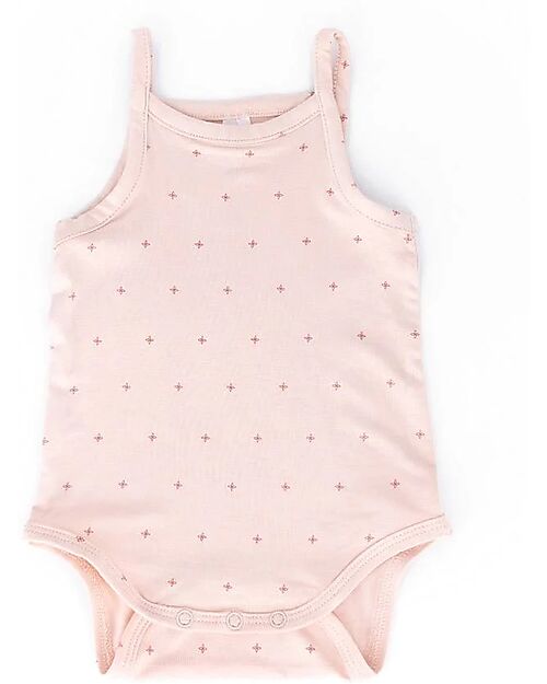 Bamboom Body with Straps - Rose - Flowers - Organic Stretch Bamboo Short Sleeves Bodies