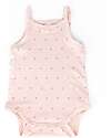 Bamboom Body with Straps - Rose - Flowers - Organic Stretch Bamboo Short Sleeves Bodies