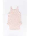 Bamboom Body with Straps - Rose - Flowers - Organic Stretch Bamboo Short Sleeves Bodies