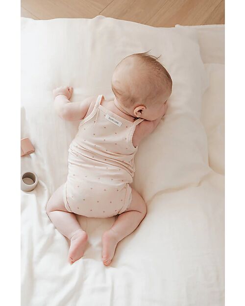 Bamboom Body with Straps - Rose - Flowers - Organic Stretch Bamboo Short Sleeves Bodies