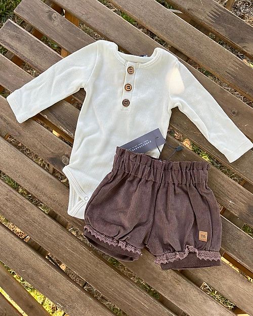 Bamboom Bodysuit with Buttons - Off White - Oeko-Tex Certified Cotton and Bamboo Long Sleeves Bodies