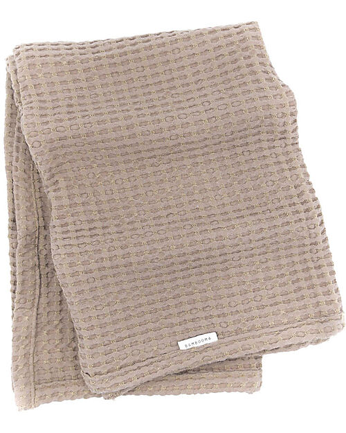 Bamboom Clinical Blanket for Newborns - 75x100 cm - Embossed - Dark Sand - Bamboo and Organic Cotton Blanket