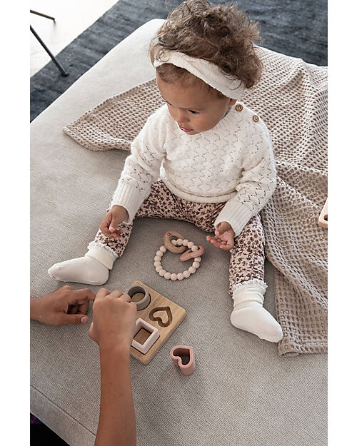 Bamboom Clinical Blanket for Newborns - 75x100 cm - Embossed - Dark Sand - Bamboo and Organic Cotton Blanket