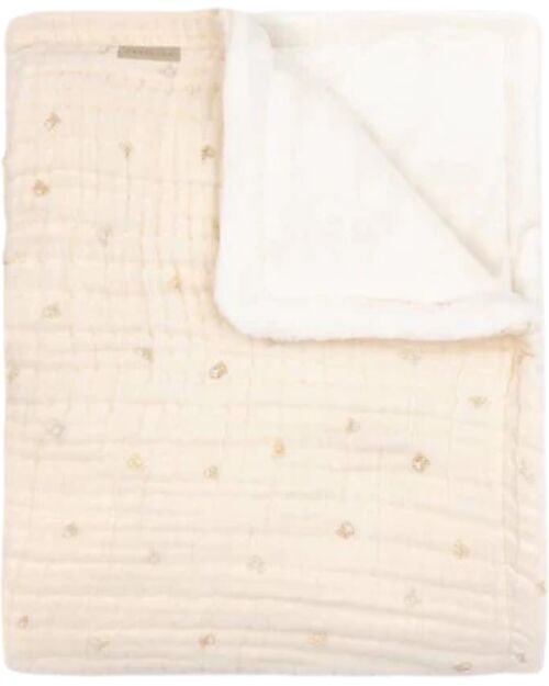 Bamboom Crib Blanket 100x150 + Plush Side - Animal Friends - in Bamboo Viscose and Organic Cotton Blanket