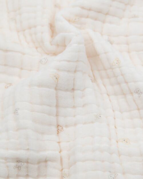 Bamboom Crib Blanket 100x150 + Plush Side - Animal Friends - in Bamboo Viscose and Organic Cotton Blanket