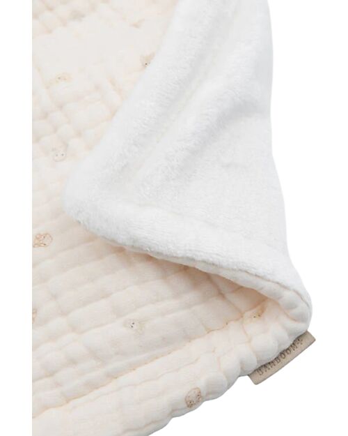 Bamboom Crib Blanket 100x150 + Plush Side - Animal Friends - in Bamboo Viscose and Organic Cotton Blanket