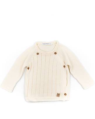 Bamboom Crossed Sweater - Off White - Cotton and Bamboo Jumpers