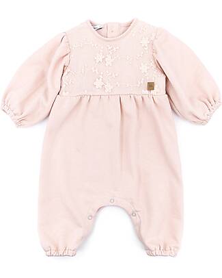 Bamboom Embroidery Romper - Water Pink - Bamboo and Organic Cotton Babygrows