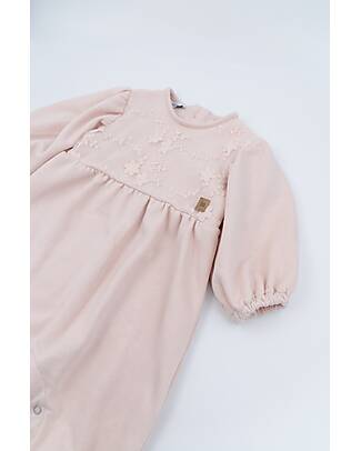 Bamboom Embroidery Romper - Water Pink - Bamboo and Organic Cotton Babygrows