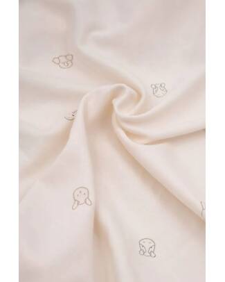 Bamboom Fitted Crib or Cot Sheet - Animal Friends - 120x60 cm - Bamboo Fiber Bed Sheets and Pillow Cases