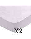 Bamboom Fitted Sheet Cover Mattress for Cradle - 2 pieces 80x40 cm - 100% Bamboo Cradle Bed Linen
