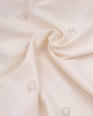 Bamboom Fitted Sheet + Mattress Cover for Crib - 2 Pieces - 80 x 40 cm - Sand - 100% Organic Bamboo Cradle Bed Linen