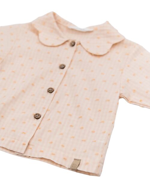 Bamboom Flower Collar Shirt - Square Girl - Bamboo - Cotton Shirts And Blouses