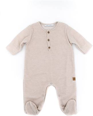 Bamboom Footed Suit - Sand - Cotton and Bamboo Oeko-Tex Certified Babygrows