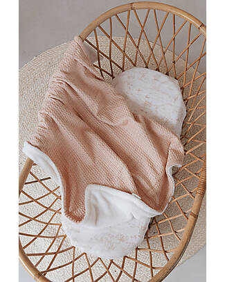 Bamboom Goffrato Blanket - 140 x 110 - Nude Pink - Organic Bamboo + Plush Sponge Bed Sheets and Pillow Cases