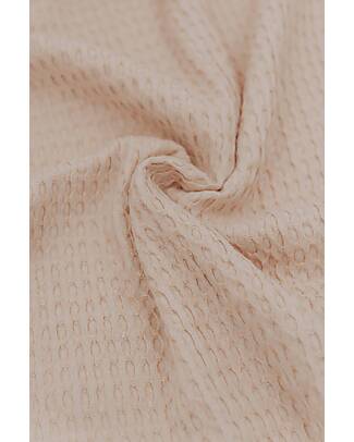 Bamboom Goffrato Blanket for Cradle - 100 x 75cm - Nude Pink - Bamboo and Cotton + Plush Sponge Cradle Bed Linen