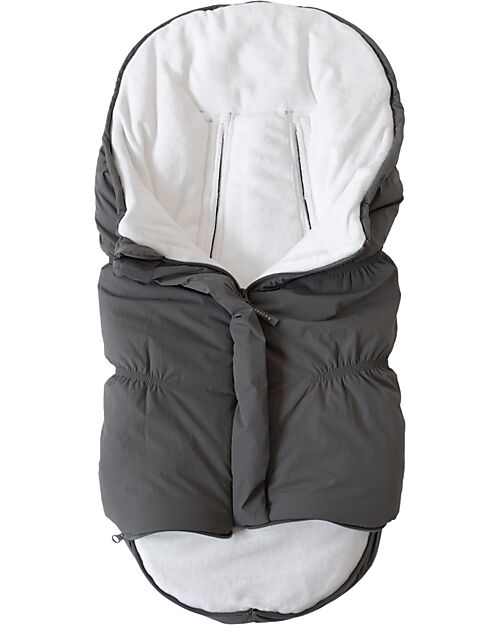 Bamboom Igloo Mini Winter Bag For Carrycot - Anthracite - TOG 4.5 - Natural Bamboo Interior Footmuffs