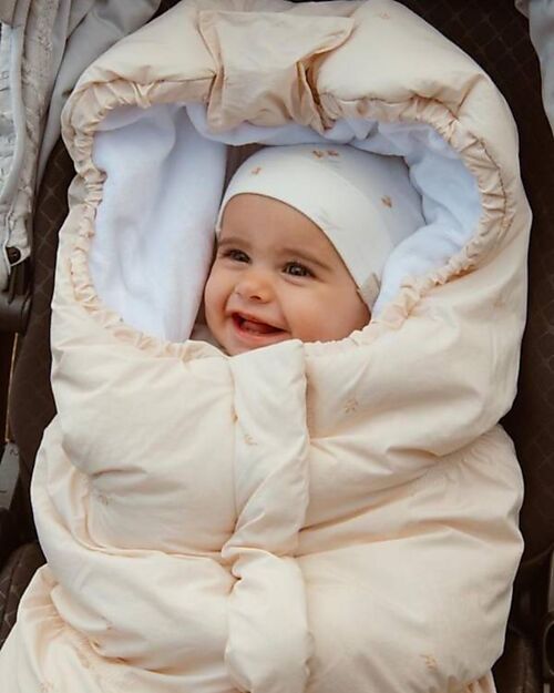 Bamboom Igloo Mini Winter Bag For Carrycot - Blush - TOG 4.5 - Natural Bamboo Interior Footmuffs