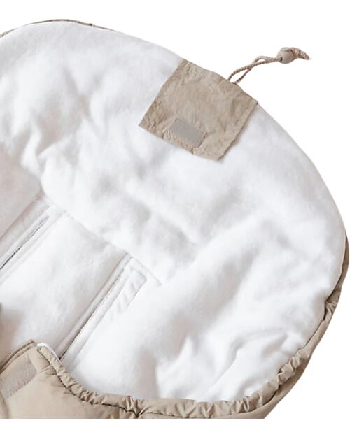 Bamboom Igloo Mini Winter Bag For Carrycot - Warm Sand - TOG 4.5 - Natural Bamboo Interior Footmuffs