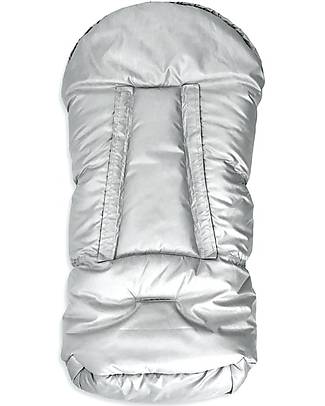 Bamboom Igloo Winter Stroller Bag TOG 4.5 - Pearl Grey - Natural Bamboo Footmuffs