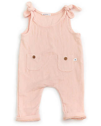 Bamboom Jumpsuit with Bow on Shoulders - Light Pink - Breathable Bamboo Fiber Soft and delicate! Dungarees