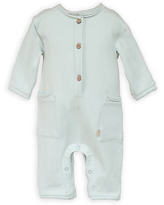 Bamboom Jumpsuit with Pockets - Blush Blue - Bamboo - Cotton Babygrows