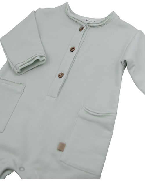 Bamboom Jumpsuit with Pockets - Blush Blue - Bamboo - Cotton Babygrows