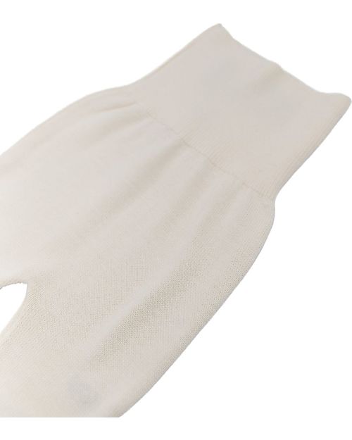 Bamboom Knit Pants with Feet -  White - Cotton and Bamboo Trousers