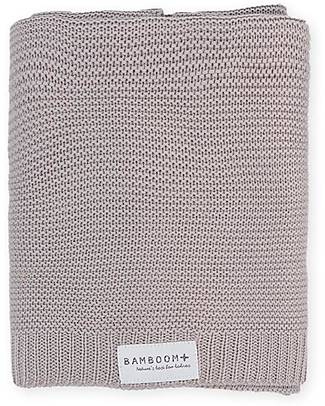 Bamboom Knitted Cradle Blanket - 75 x 100 cm - Grey - 100% Organic Bamboo Swaddles