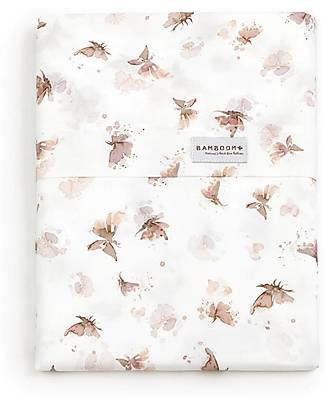 Bamboom Lenzuola per culla/carrozzina 75x100cm, con federa print Butterfly Hair Accessories