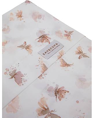 Bamboom Lenzuolo per lettino 110x140cm, con Federa - Butterfly Bed Sheets and Pillow Cases