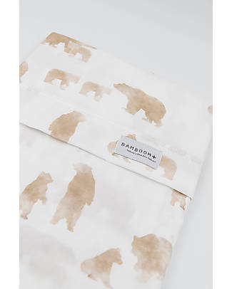 Bamboom Lenzuolo per lettino 110x140cm, con Federa - Orso Bed Sheets and Pillow Cases