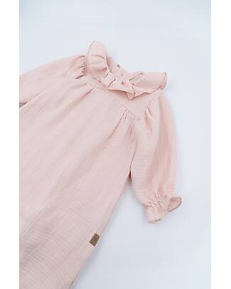 Bamboom Long Sleeves Romper with Ruffle Collar - Water Pink - Bamboo and Organic Cotton Babygrows