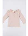 Bamboom Long Sleeves Shirt with Ruffles - Light Pink - Bamboo and Organic Cotton Long Sleeves Tops