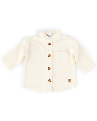 Bamboom Mandarin Collar Shirt - Cream White - Soft Bamboo Shirts And Blouses