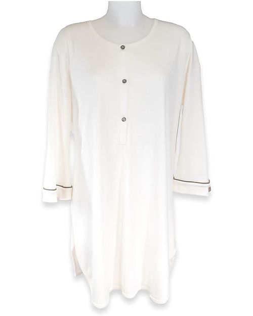 Bamboom Maternity Nightgown - Ivory - Organic Bamboo Oeko-Tex Certified Nightdress