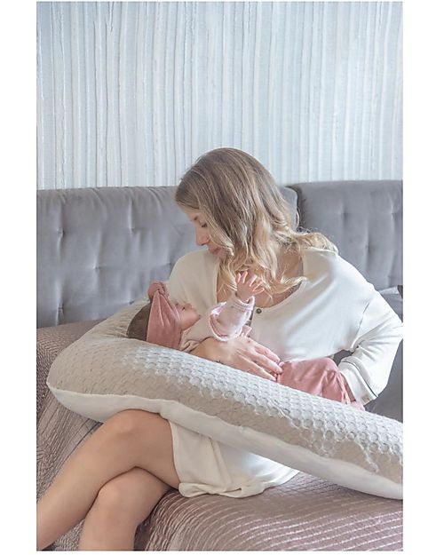 Bamboom Maternity Nightgown - Ivory - Organic Bamboo Oeko-Tex Certified Nightdress