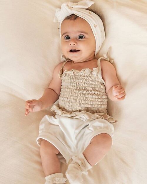 Bamboom Newborn baby girl top - Sand - Bamboo - Cotton T-shirts