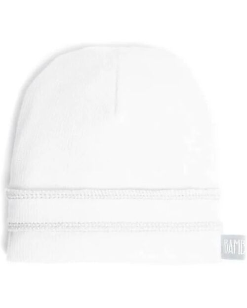 Bamboom Newborn Hat - White - Bamboo Fiber Newborn Hats