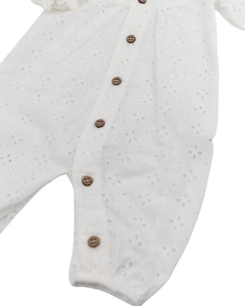 Bamboom Newborn Jumpsuit - Offwhite - Bamboo - Cotton Babygrows