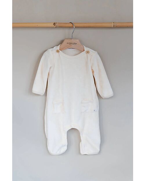 Bamboom One-Piece Jumpsuit - Ivory - Velvet Babygrows